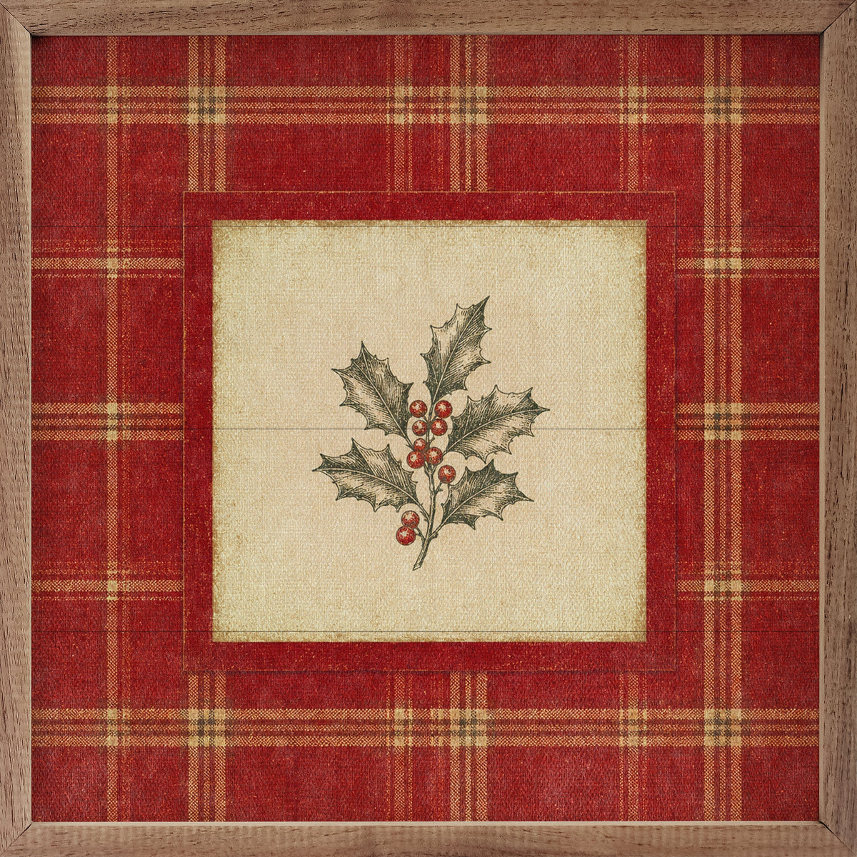 Cranberry Plaid Holly