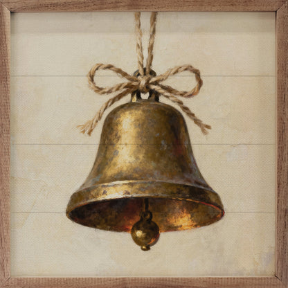 Hanging Gold Bell With Twine