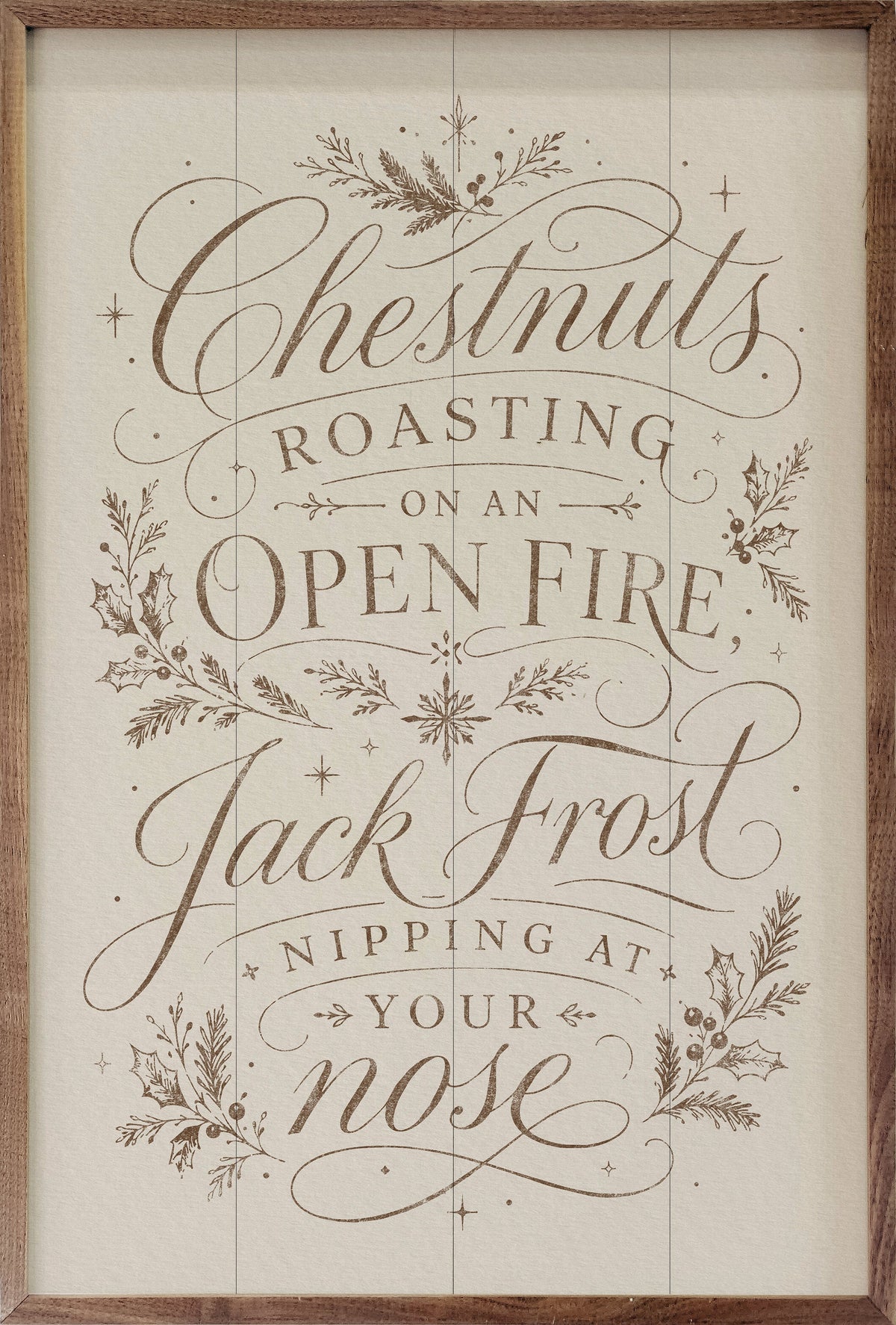 Chestnuts Roasting Typography