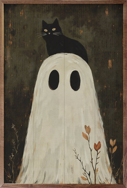 Ghost With Cat On Head