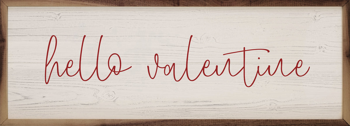 Pink Hello Valentine Whitewash