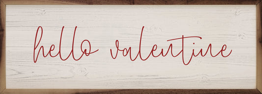 Pink Hello Valentine Whitewash