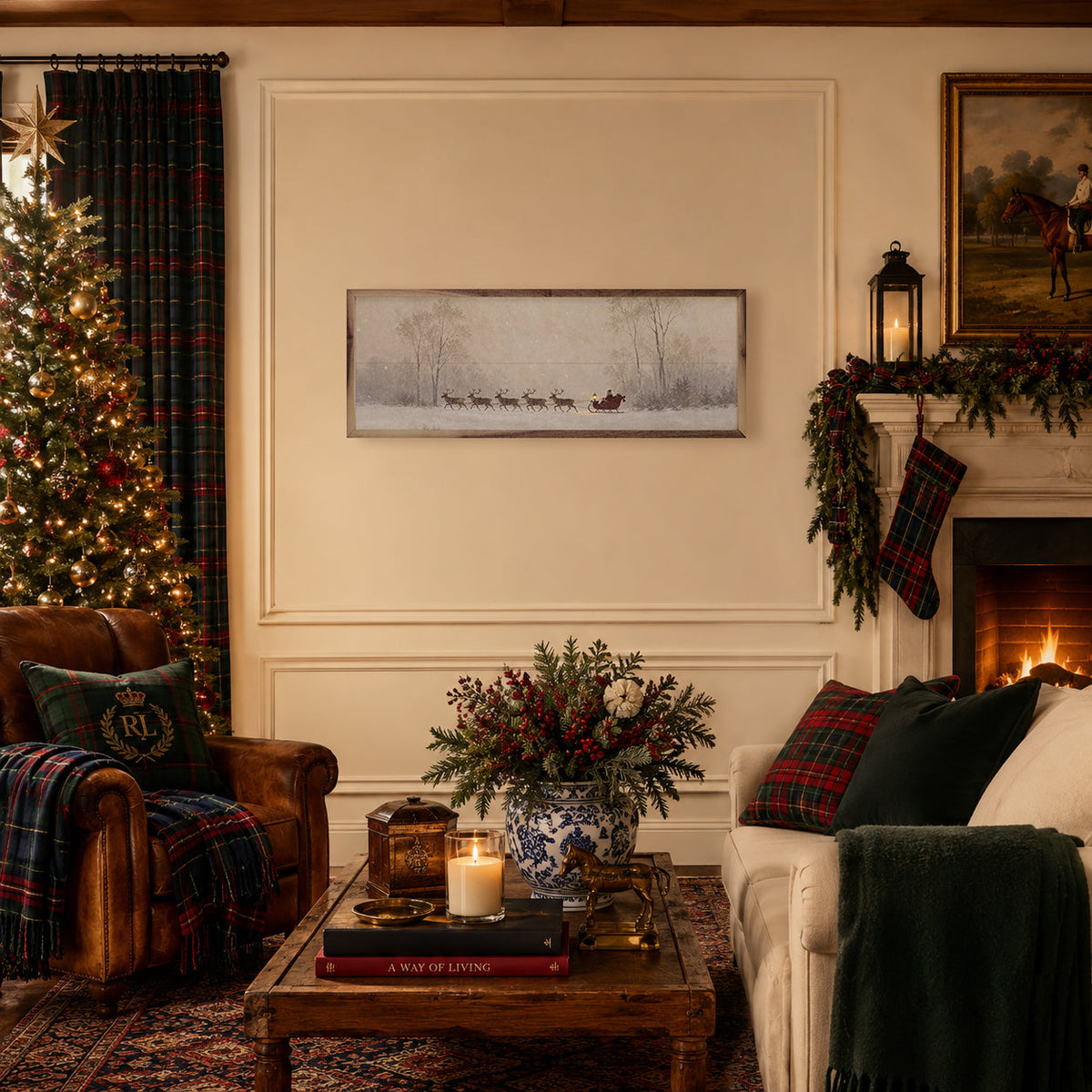Sleigh Across The Winter Meadow