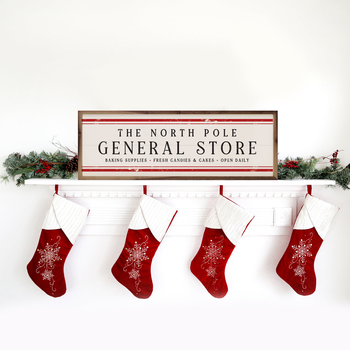 The North Pole General Store  Stripe White