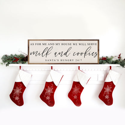 Milk And Cookies Santa's Hungry White