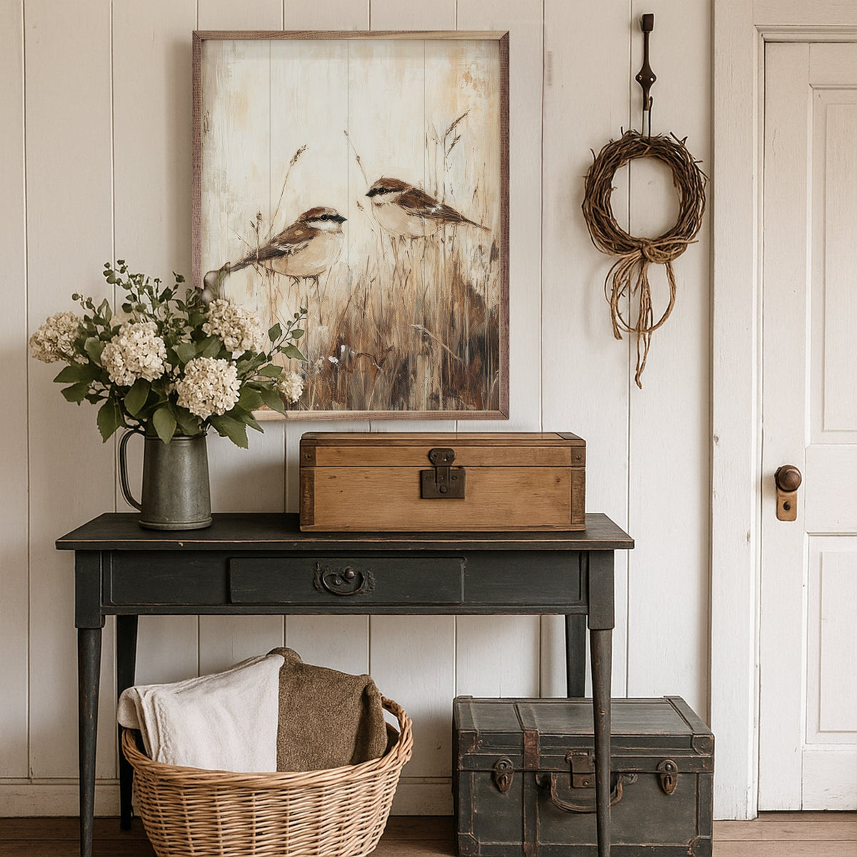 Birds In Tall Grass By Petals Prints Design