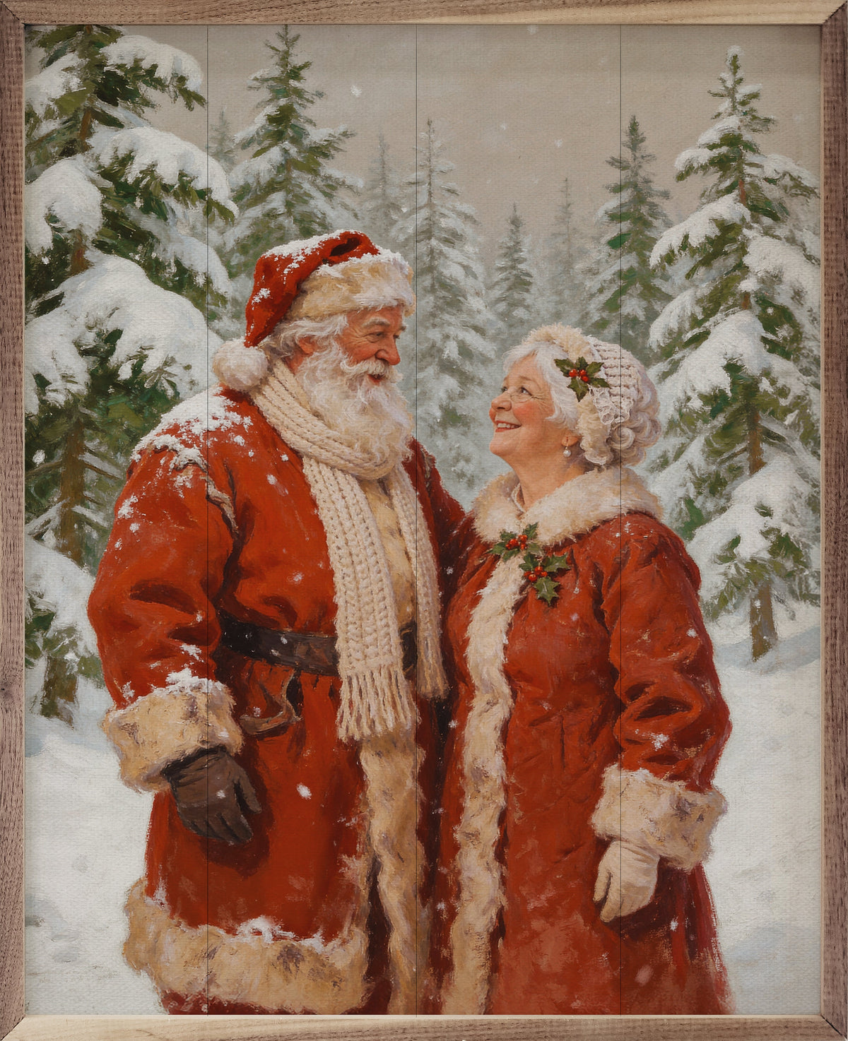 Santa And Mrs Claus In The White Pines
