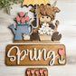 Spring Highland Cow- ADD ON for Interchangeable Rustic Truck - FINISHED PRODUCT