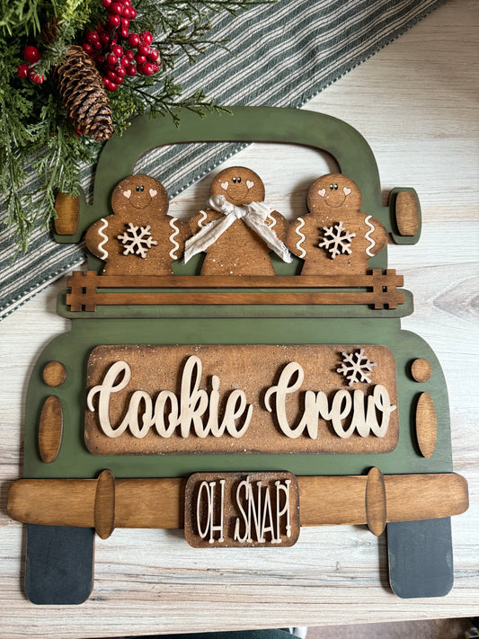 Oh Snap Gingerbread - ADD ON for Interchangeable Rustic Truck/Basket - DIY HOME KIT - NO PAINT INCLUDED