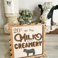 The Olde Milk & Creamery Postage Stamp 3D Sign