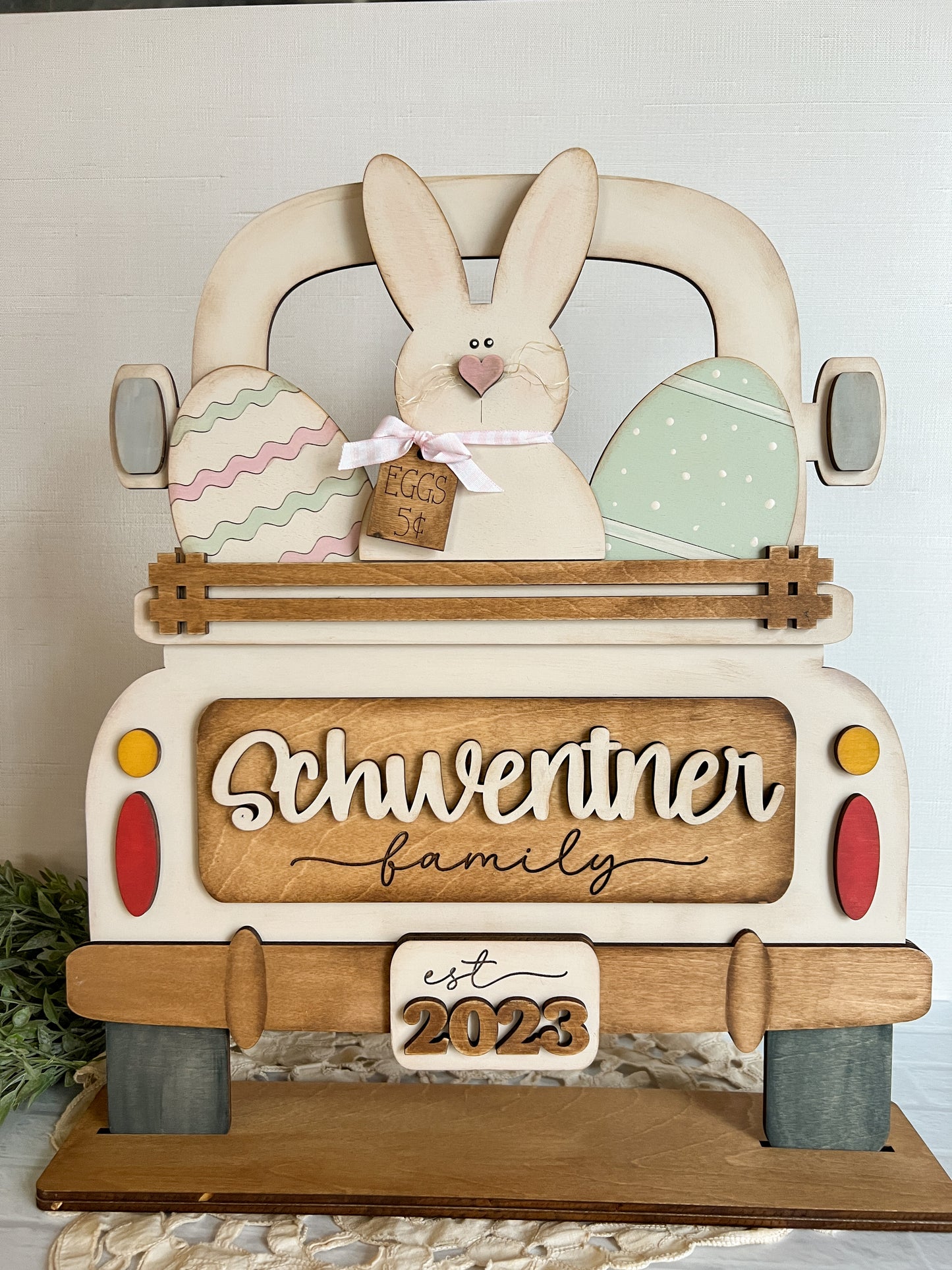 Easter Bunny & Eggs- ADD ON for interchangeable Rustic Truck - DIY HOME KIT - NO PAINTS