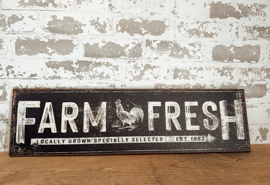 Farmhouse Distressed Metal Sign
