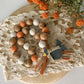 Fall Crow Wood Bead Garland