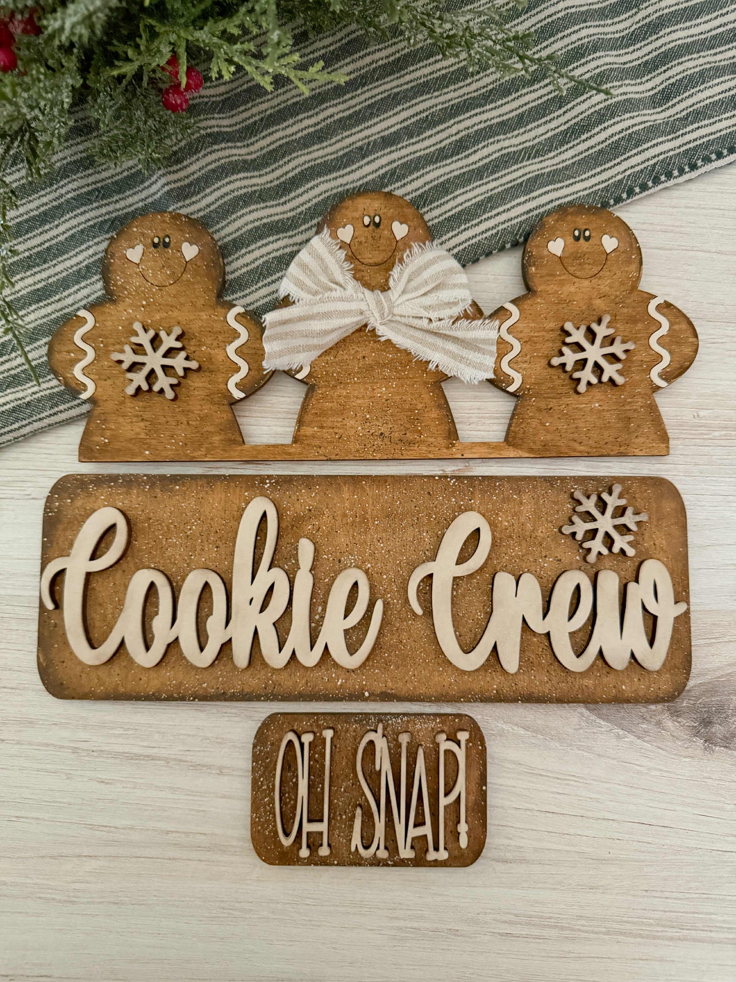 Oh Snap Gingerbread - ADD ON for Interchangeable Rustic Truck/Basket - FINISHED PRODUCT