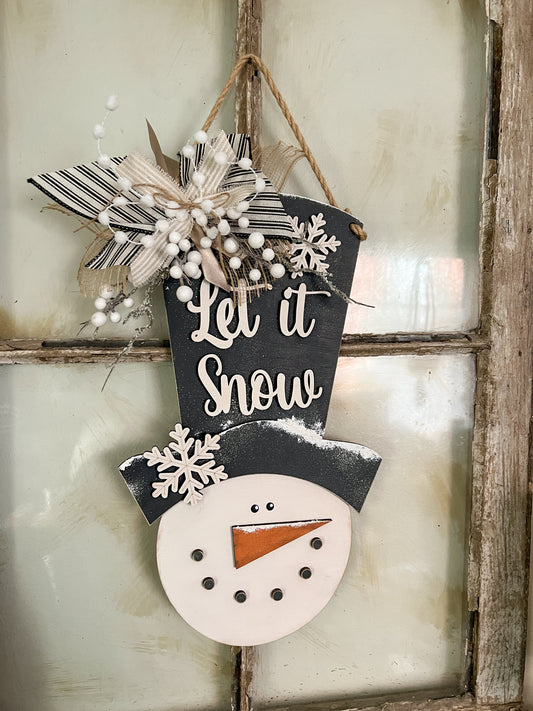 Let it Snow Snowman Door Hanger