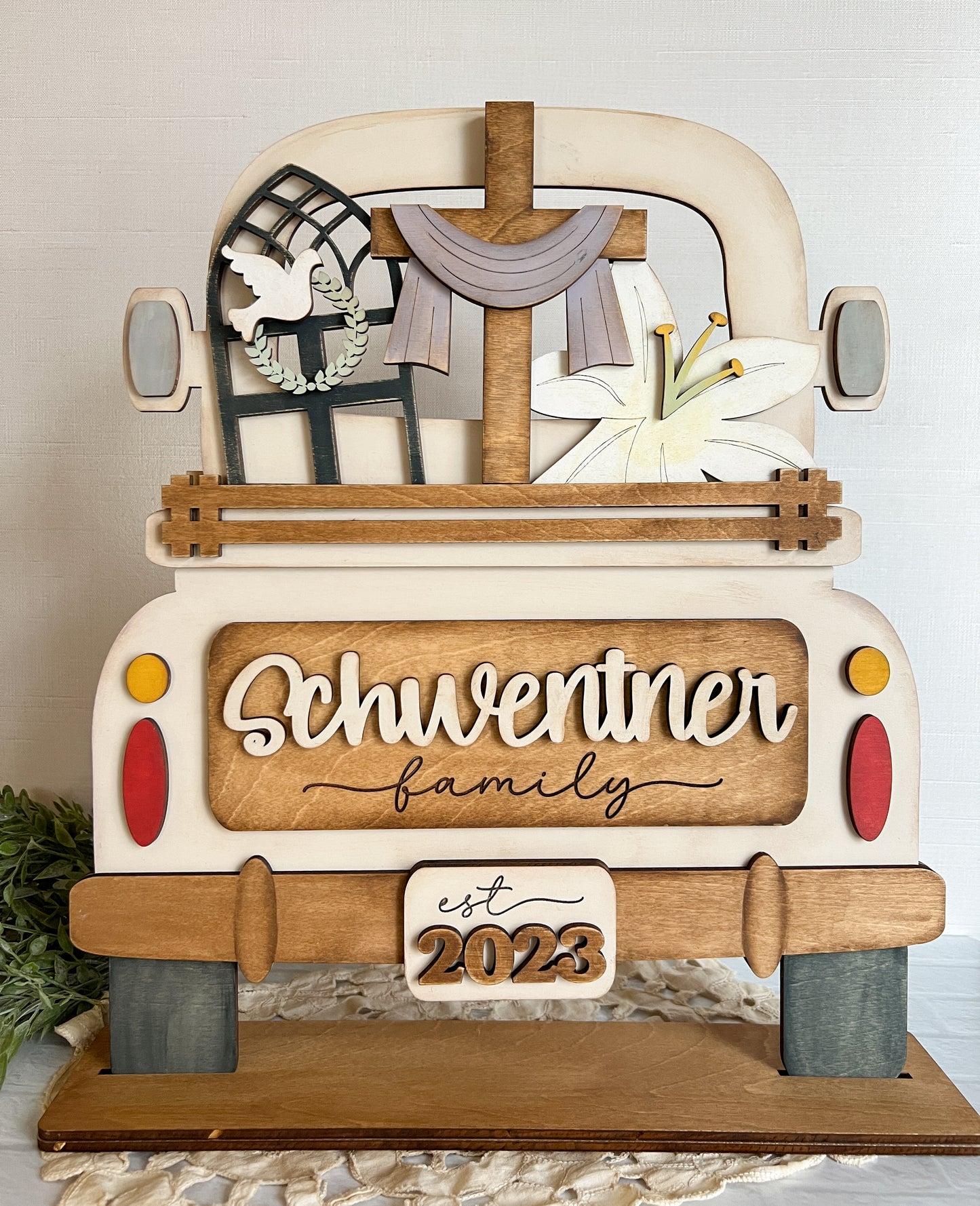 Religious Easter - ADD ON for Interchangeable Rustic Truck - FINISHED PRODUCT