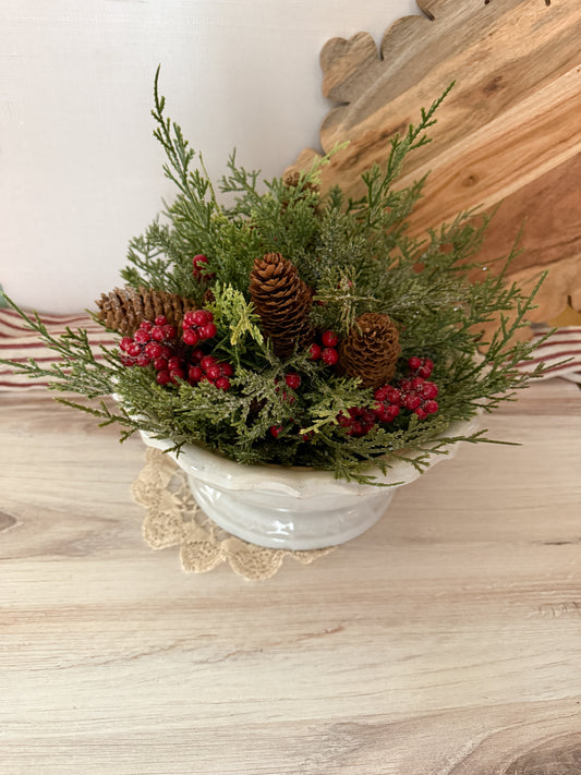 Berry Cedar Frosted Half Sphere