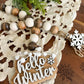 Hello Winter Wood Bead Garland