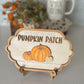 Pumpkin Patch 3D Wooden Sign