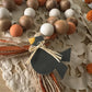 Fall Crow Wood Bead Garland