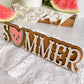 Watermelon SUMMER word 3D wood sign