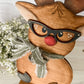 Nerdy Reindeer 10” 3D Wooden Shelf Sitter