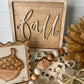 Neutral FALL Subway Framed 3D Wood Sign