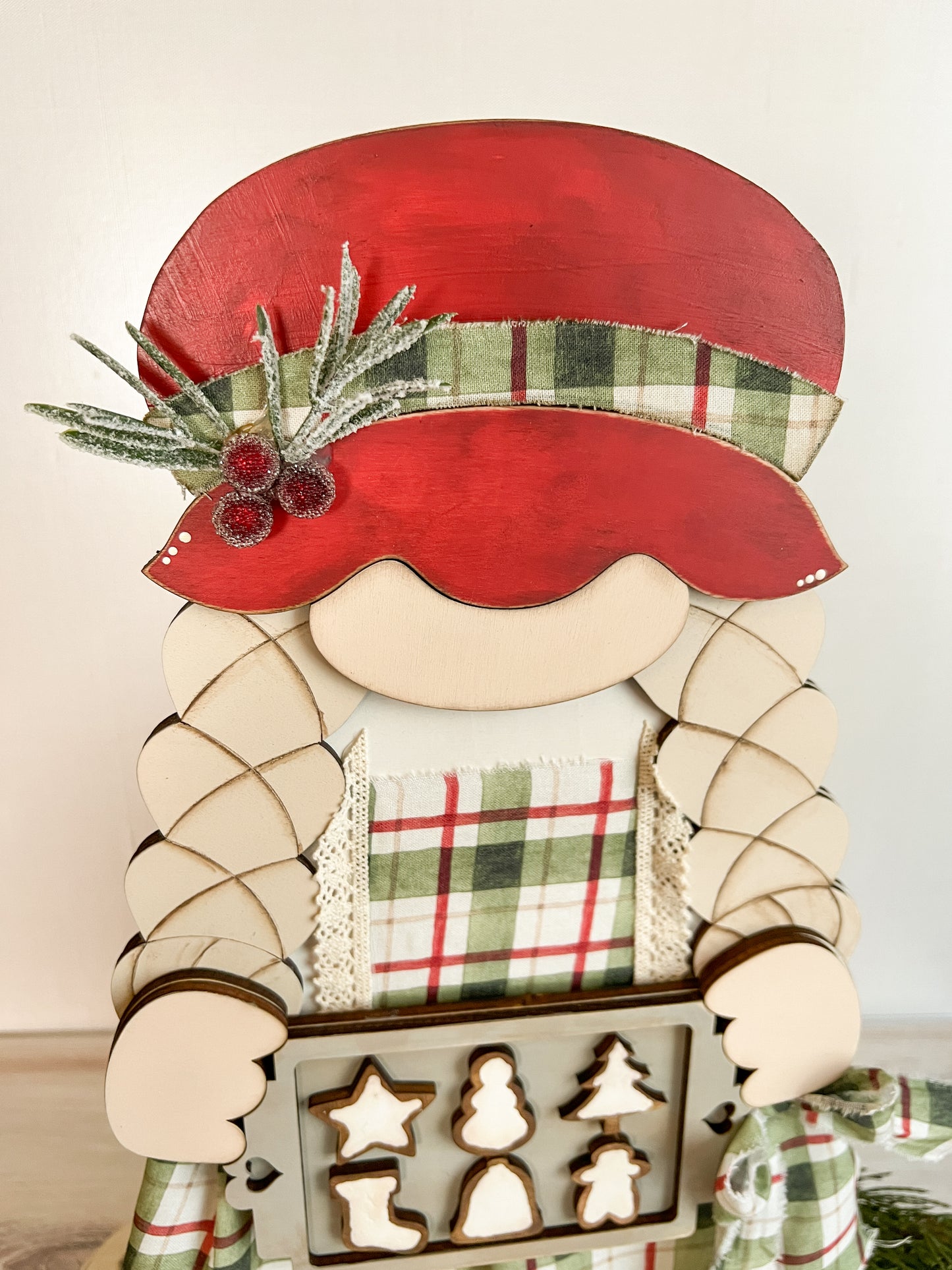 Mrs. Claus Bakery Gnome 16” 3D Shelf Sitter - FINISHED PRODUCT