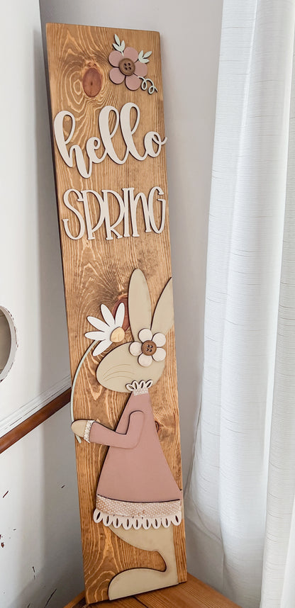 Spring Bunny Porch Leaner DIY Home Kit - WOOD BLANK ONLY - NO PAINT/GLUE INCLUDED