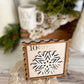 Snowflake Winter 3D Wood Sign