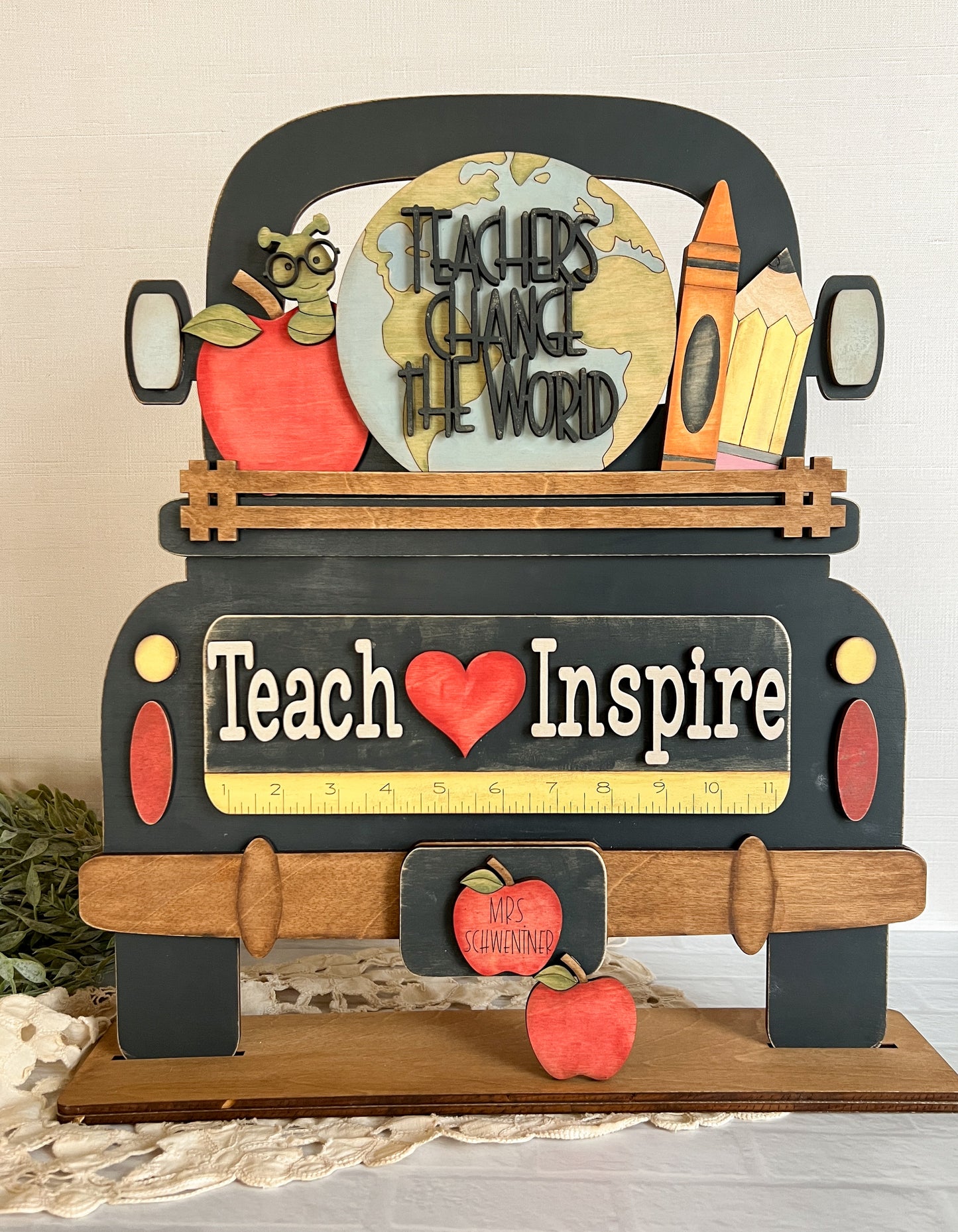 Teachers Change The World - ADD ON for Reversible Truck - DIY HOME KIT - NO PAINTS