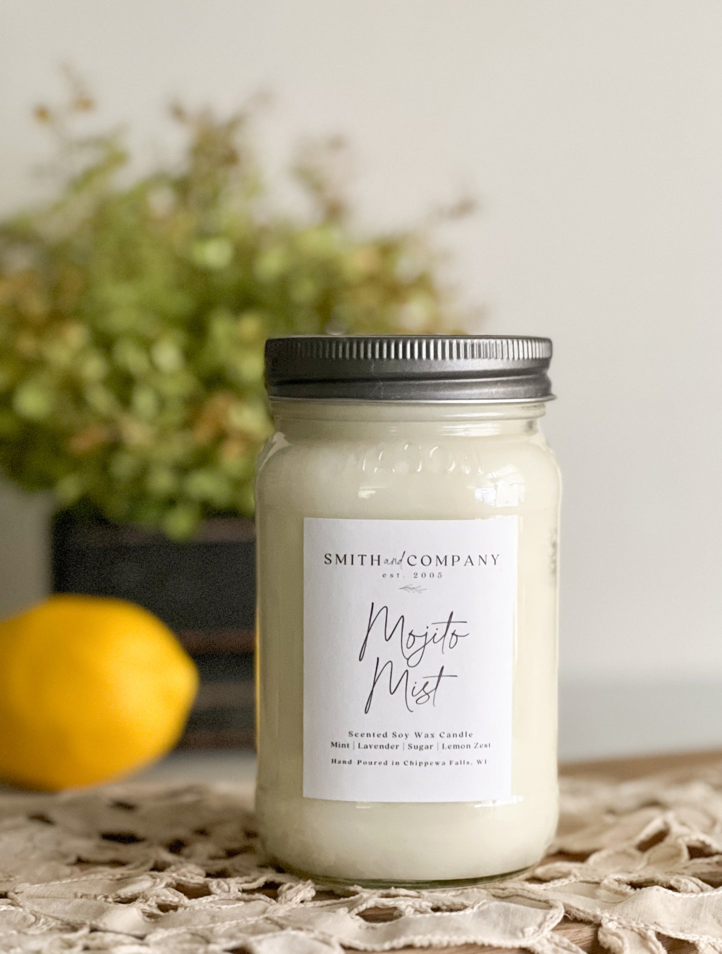 Mojito Mist Soy Mason Jar Candle 16 oz