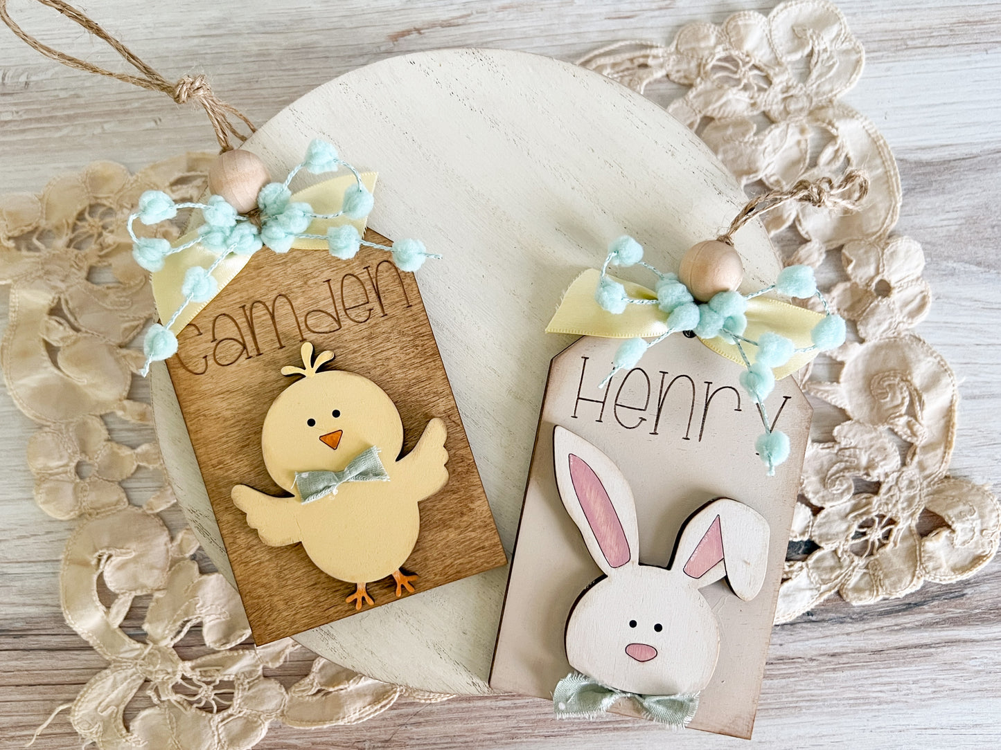 Personalized Easter Basket Tags - FINISHED PRODUCT