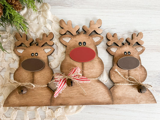 Reindeer - Dashing Through Snow - ADD ON for Interchangeable Rustic Truck - FINISHED PRODUCT