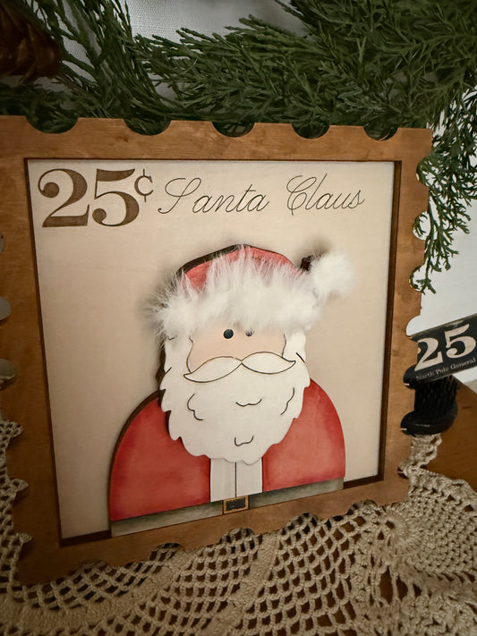 *OOPSIE* Santa 3D postage stamp sign