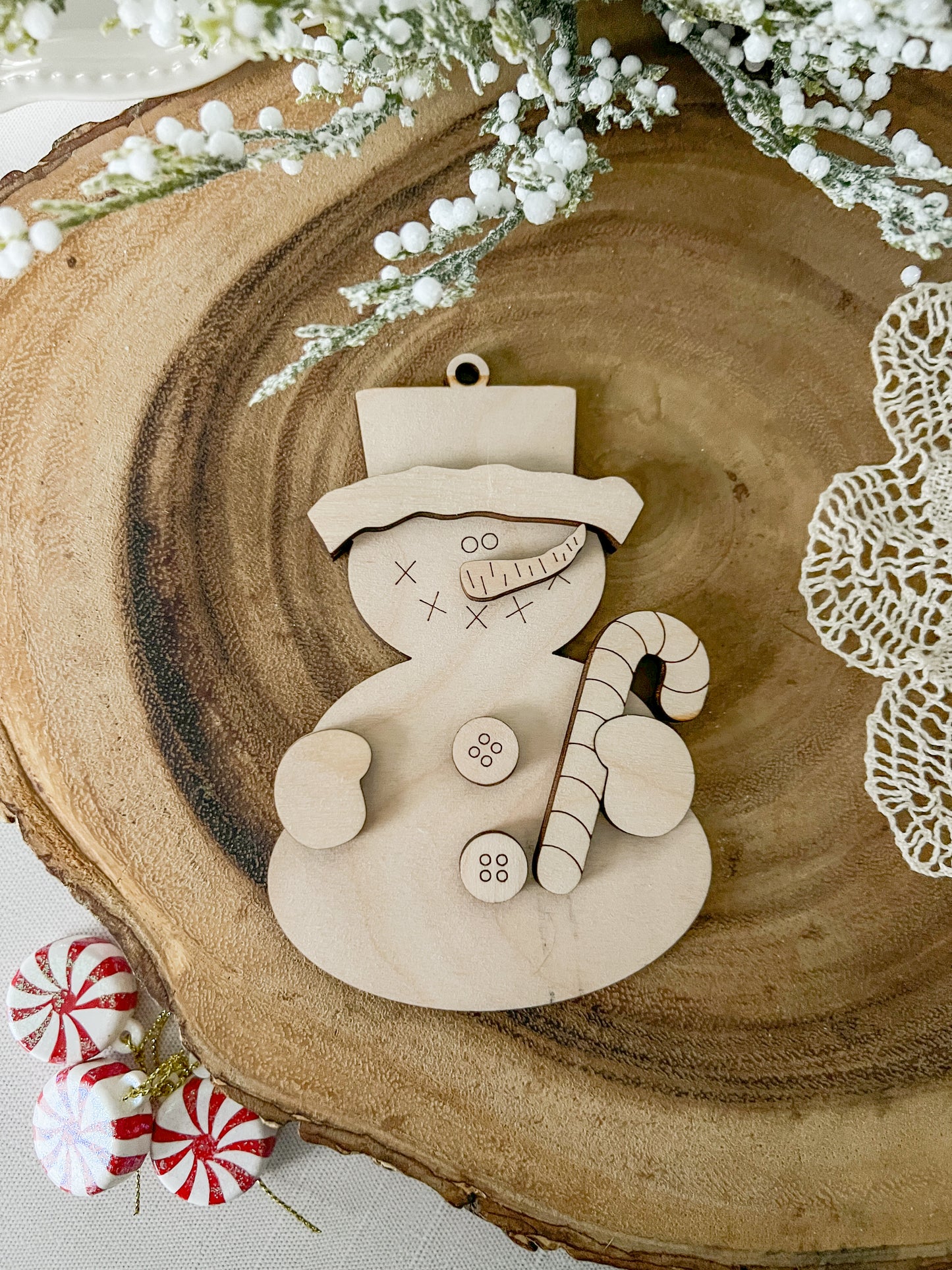 Sal Snowman - DIY Kit - Wood Blank Only - No Paint Included