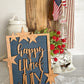 4th of July Star Wooden 3D Sign