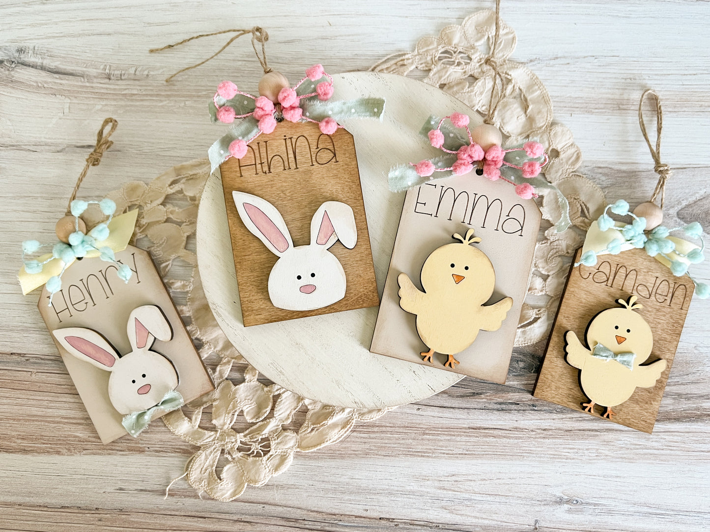 Personalized Easter Basket Tags - FINISHED PRODUCT