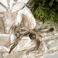 Whitewash Wooden Rustic Laying Reindeer 7"x7"