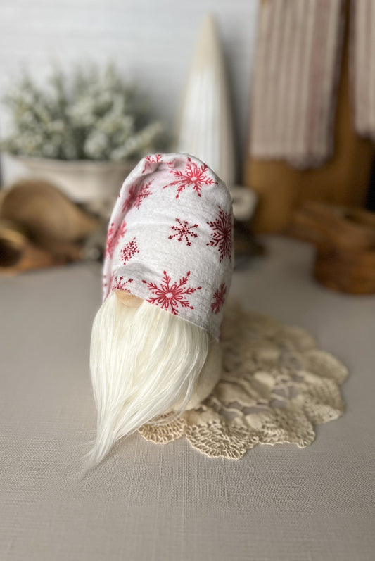Christmas Holiday Snowflake Fabric Gnome