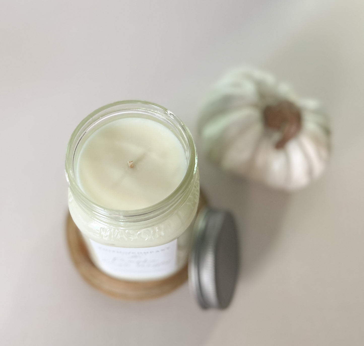 Caramel Apple Mason Jar Soy Candle 16oz