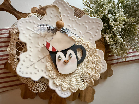Penguin Mug Christmas Ornament