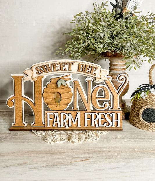 Sweet Bee Honey Shelf Sitter