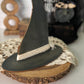 Witch's Hat Shelf Sitter - Neutral Halloween Wood Décor