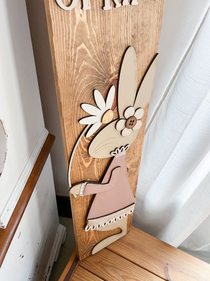 Spring Bunny Porch Leaner DIY Home Kit - WOOD BLANK ONLY - NO PAINT/GLUE INCLUDED