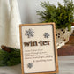 Winter Definition 3D Laser Wood Sign