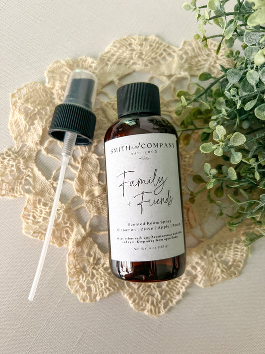 Family & Friends 4oz Scented Room Spray bottle