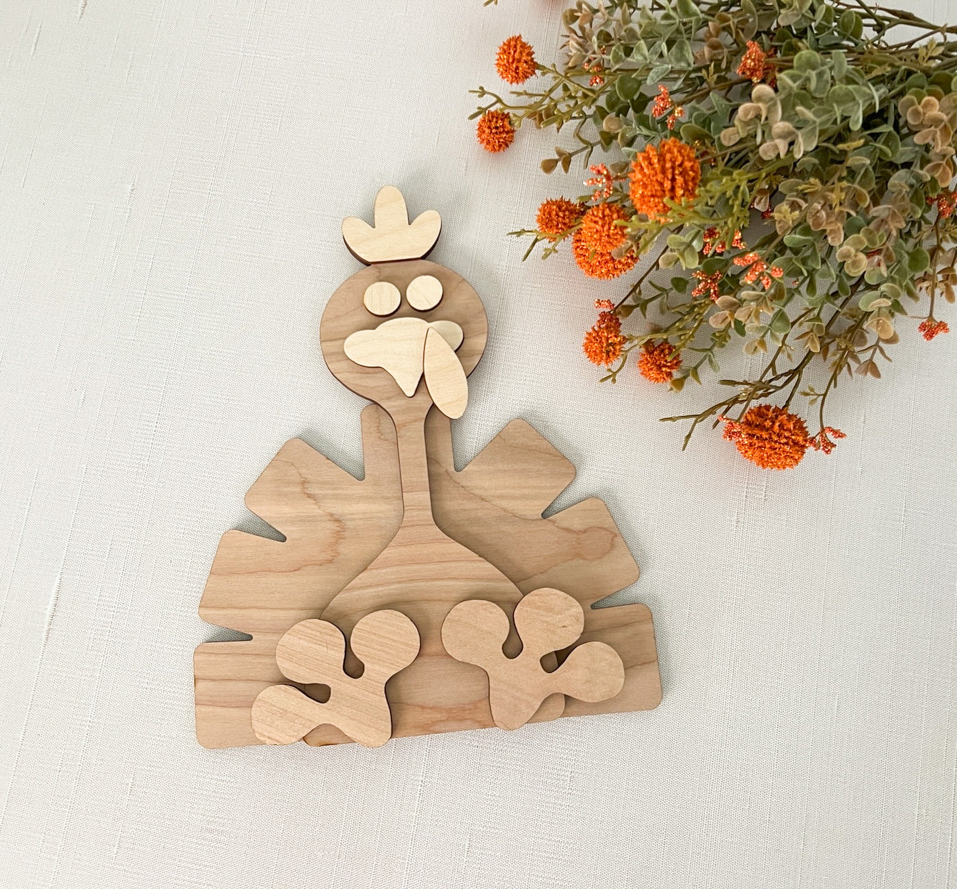 Thanksgiving Turkey - DIY Kit - Wood Blank Only - NO paints included