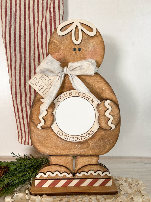 Gingerbread Countdown to Christmas - dry erase board