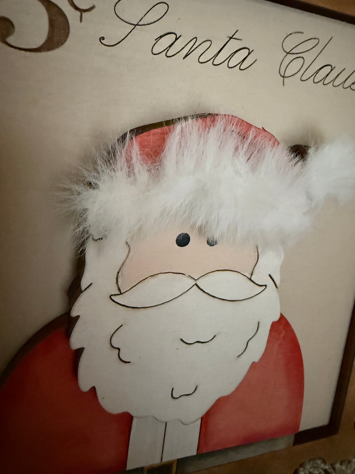 *OOPSIE* Santa 3D postage stamp sign